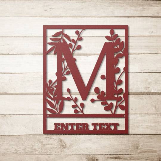 Die - Cut Metal Signs Floral monogram M - Tailored Wall ExpressionsWall Artapod - 3401976