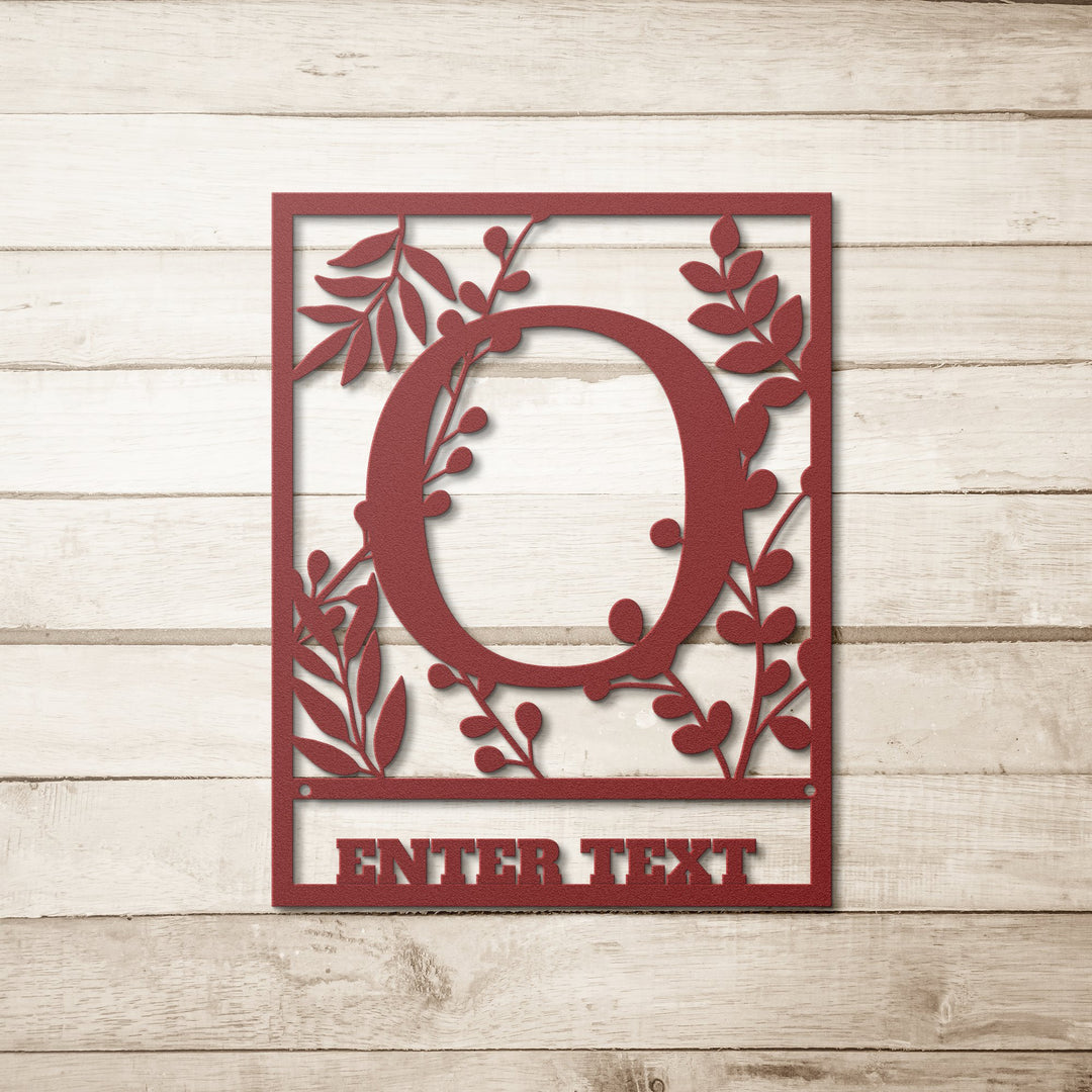 Die - Cut Metal Signs Floral monogram O - Tailored Wall ExpressionsWall Artapod - 3402070