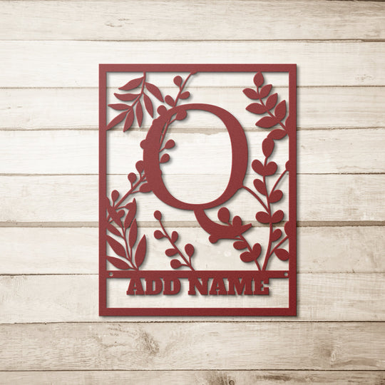 Die - Cut Metal Signs Floral monogram Q - Tailored Wall ExpressionsWall Artapod - 3402207