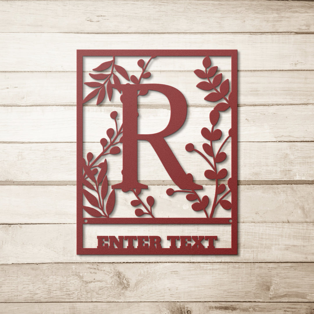 Die - Cut Metal Signs floral monogram R - Tailored Wall ExpressionsWall Artapod - 3402262