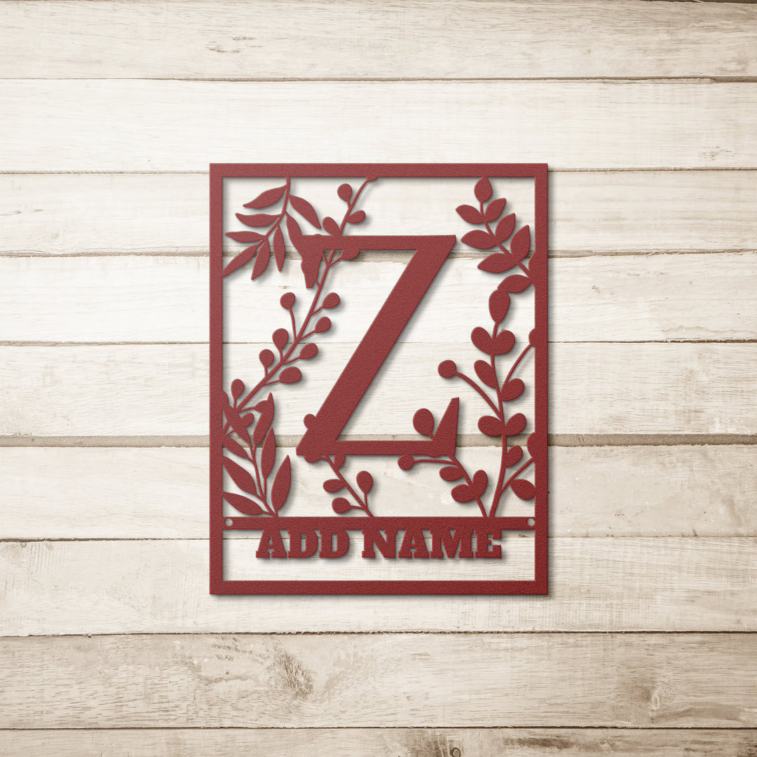 Die - Cut Metal Signs Floral monogram Z - Tailored Wall ExpressionsWall Artapod - 3407299