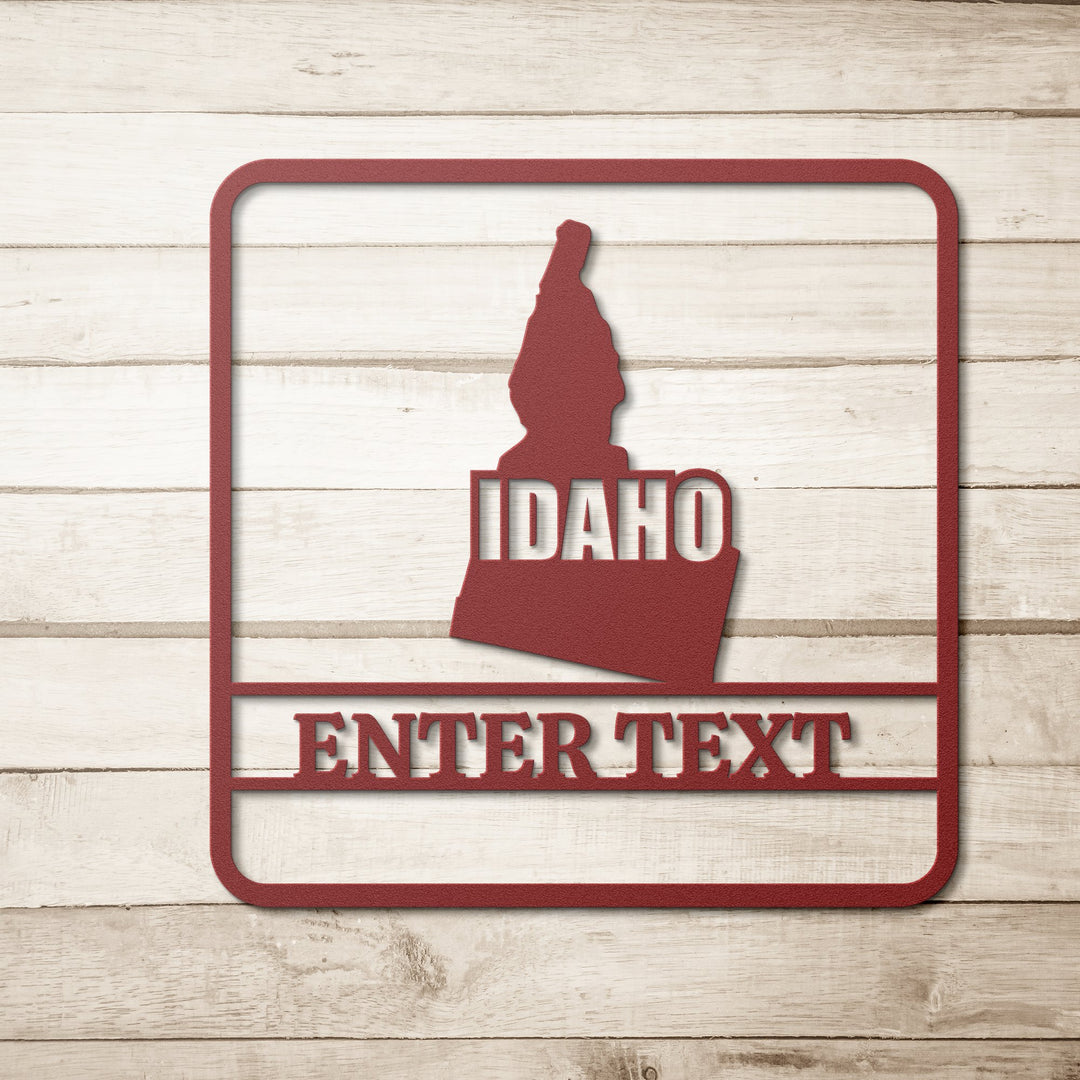 Die - Cut Metal Signs map of Idaho personalized - Tailored Wall ExpressionsWall Artapod - 3283759