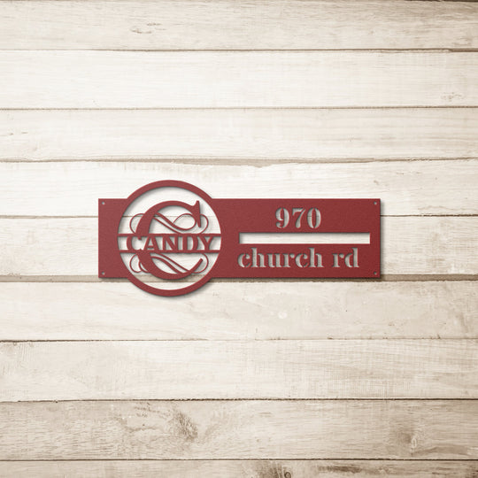 Die - Cut Metal Signs personalized C address - Tailored Wall Expressionsapod - 3758293