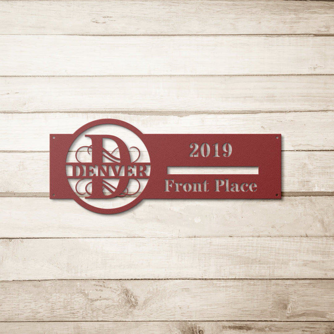 Die - Cut Metal Signs Personalized D address - Tailored Wall ExpressionsWall Artapod - 3758354