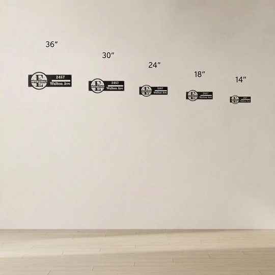 Die-Cut Metal Signs Personalized E address