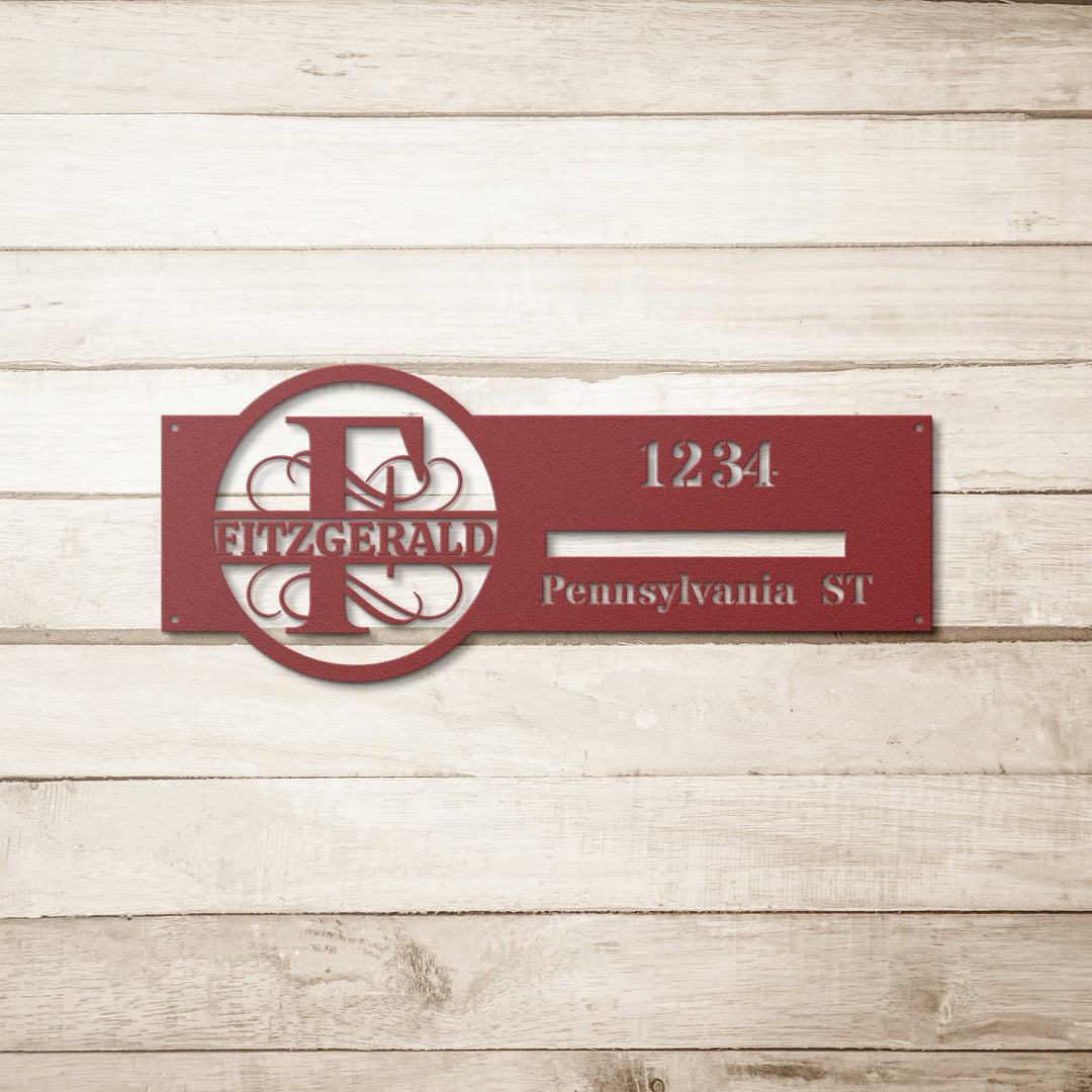 Die - Cut Metal Signs Personalized F address - Tailored Wall ExpressionsWall Artapod - 3762015