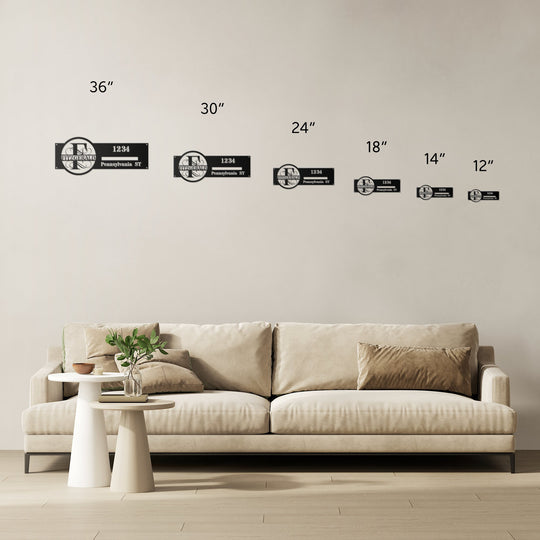 Die - Cut Metal Signs Personalized F address - Tailored Wall ExpressionsWall Artapod - 3762015