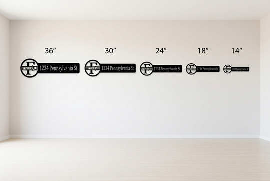Personalized Metal Address Sign - Custom Home Decor F