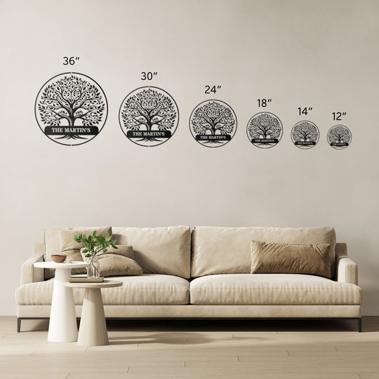 Die - Cut Metal Signs personalized family tree - Tailored Wall ExpressionsWall Artapod - 3335014