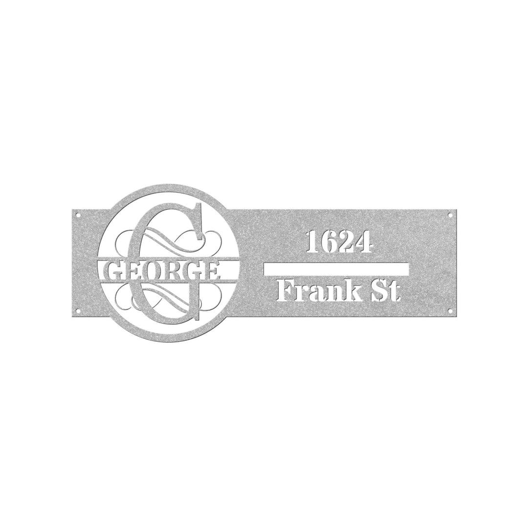 Die - Cut Metal Signs Personalized G address - Tailored Wall ExpressionsWall Artapod - 3762072