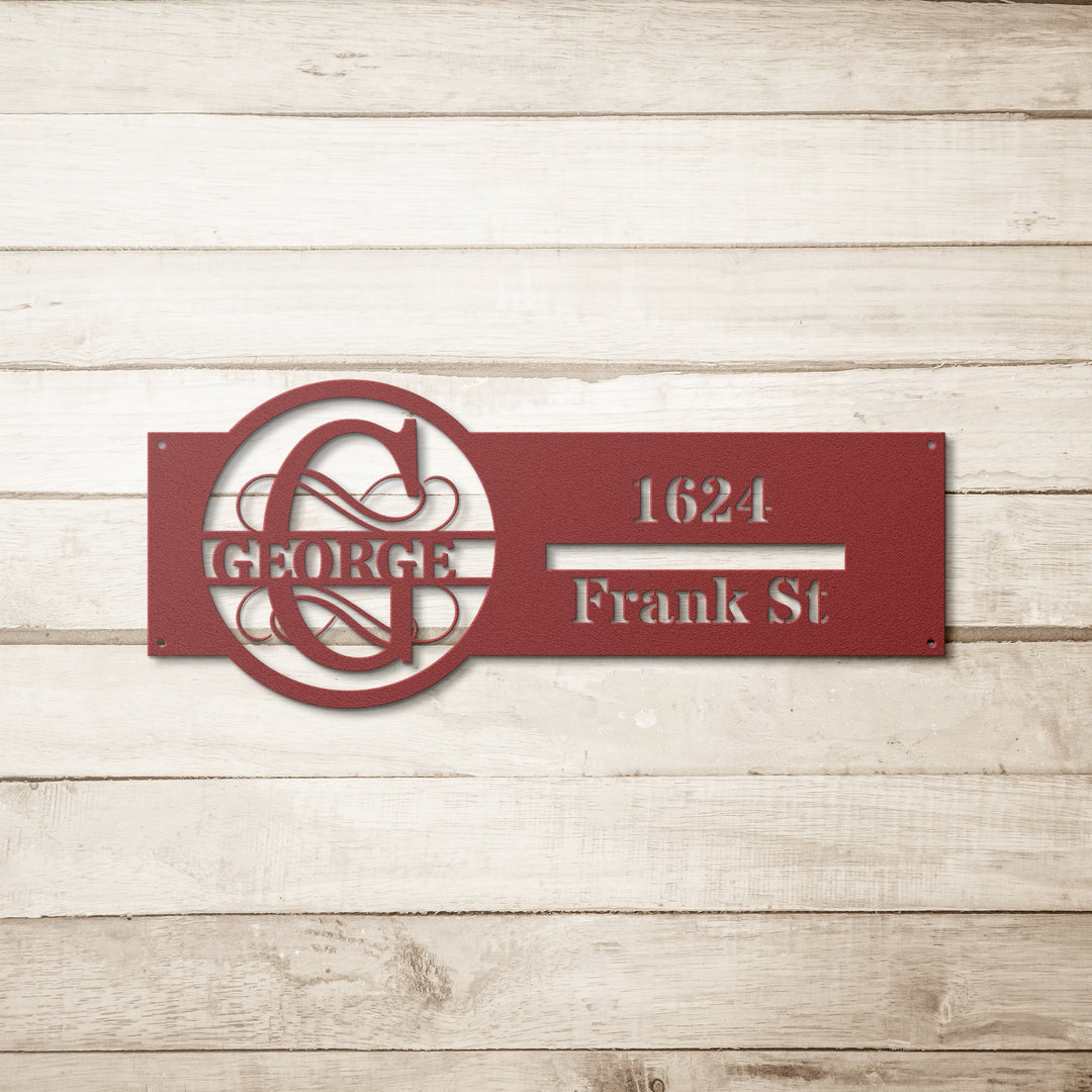 Die - Cut Metal Signs Personalized G address - Tailored Wall ExpressionsWall Artapod - 3762072