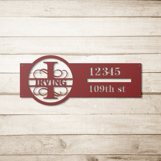 Die - Cut Metal Signs personalized I address - Tailored Wall ExpressionsWall Artapod - 3770609