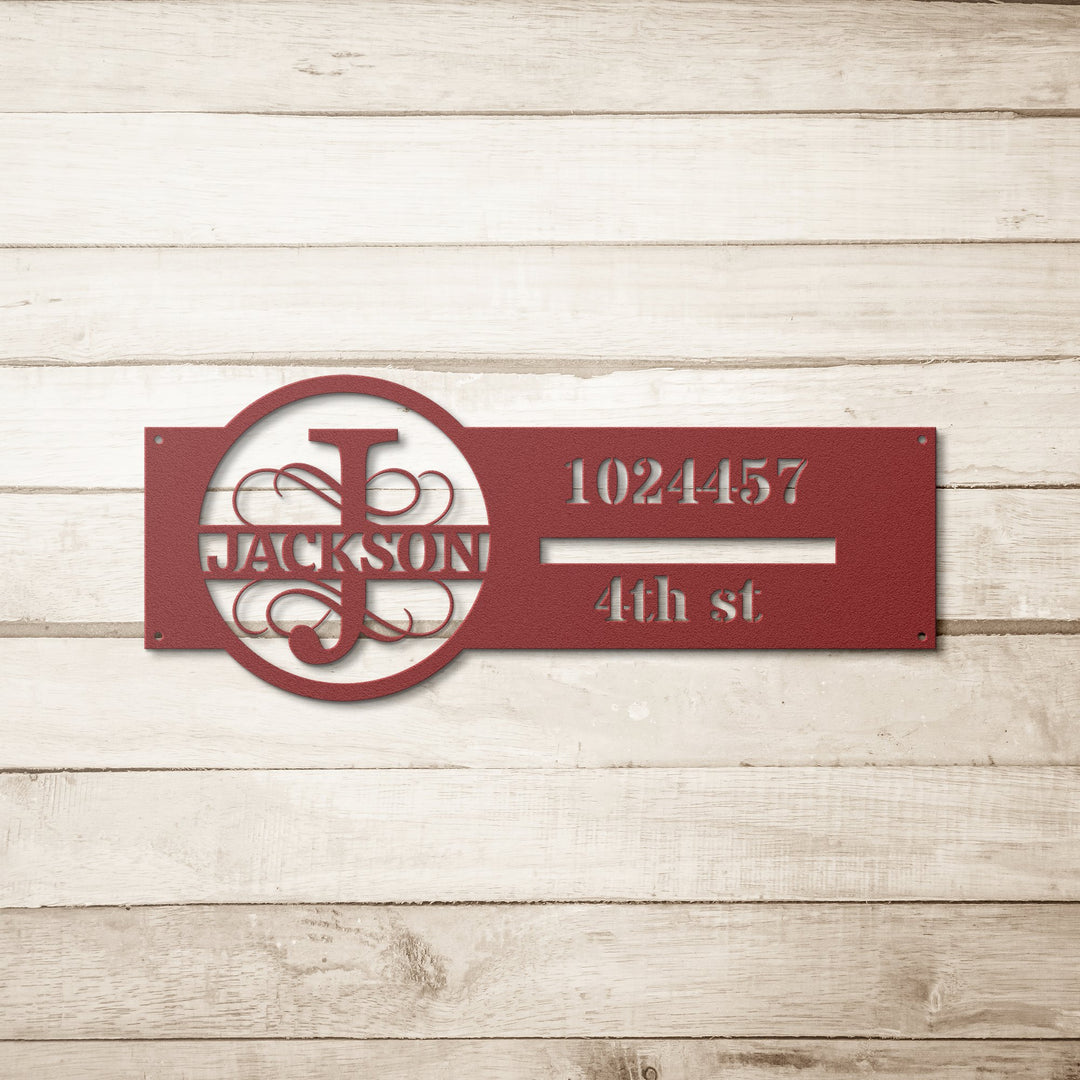 Die - Cut Metal Signs personalized J address - Tailored Wall ExpressionsWall Artapod - 3770665