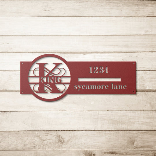 Die - Cut Metal Signs personalized k address - Tailored Wall ExpressionsWall Artapod - 3770743