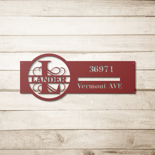 Die - Cut Metal Signs personalized L address - Tailored Wall ExpressionsWall Artapod - 3770815