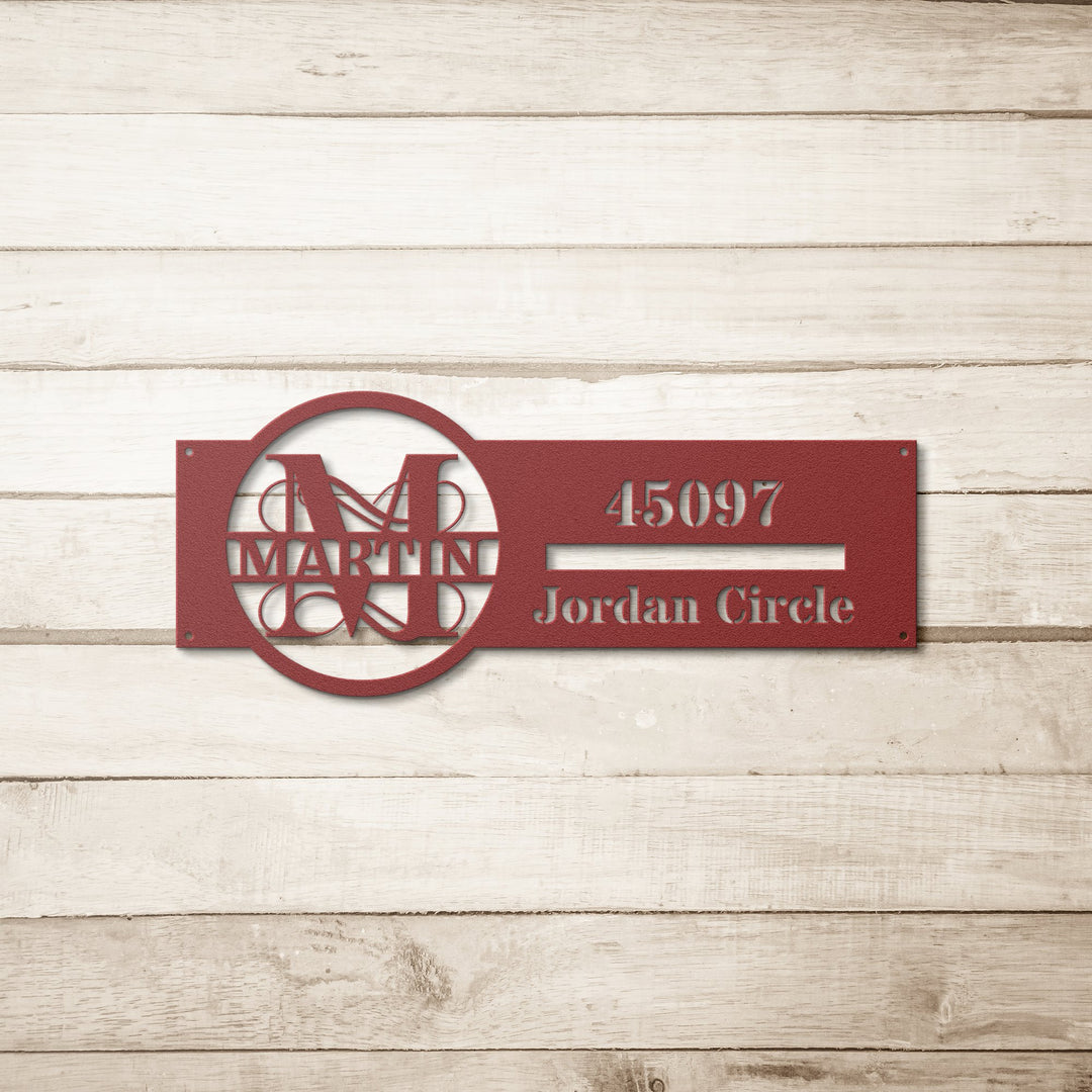 Die - Cut Metal Signs personalized M address - Tailored Wall ExpressionsWall Artapod - 3775128