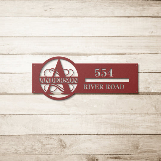 Die - Cut Metal Signs, Personalized Monogram A Address Sign - Tailored Wall ExpressionsWall Artapod - 3573880