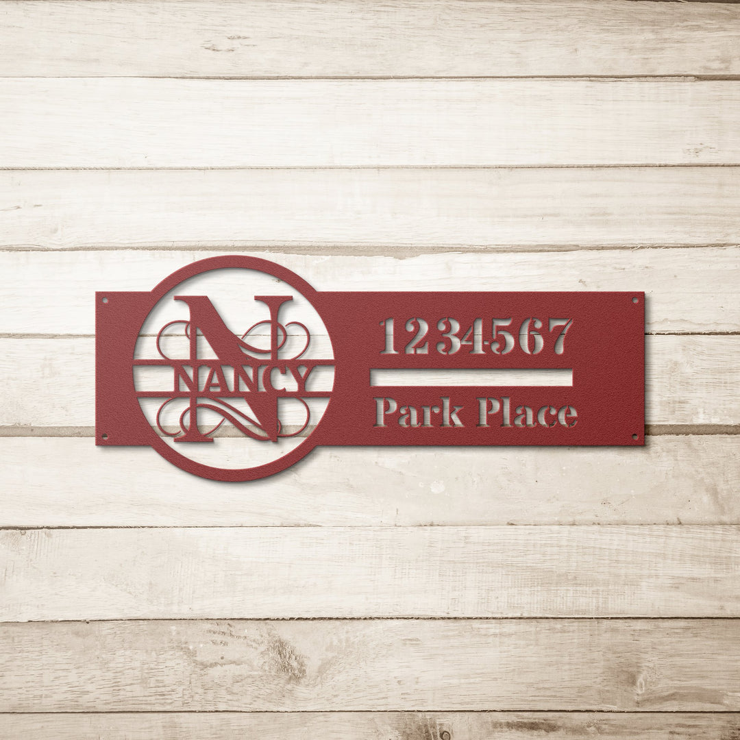 Die - Cut Metal Signs personalized N address - Tailored Wall ExpressionsWall Artapod - 3775846