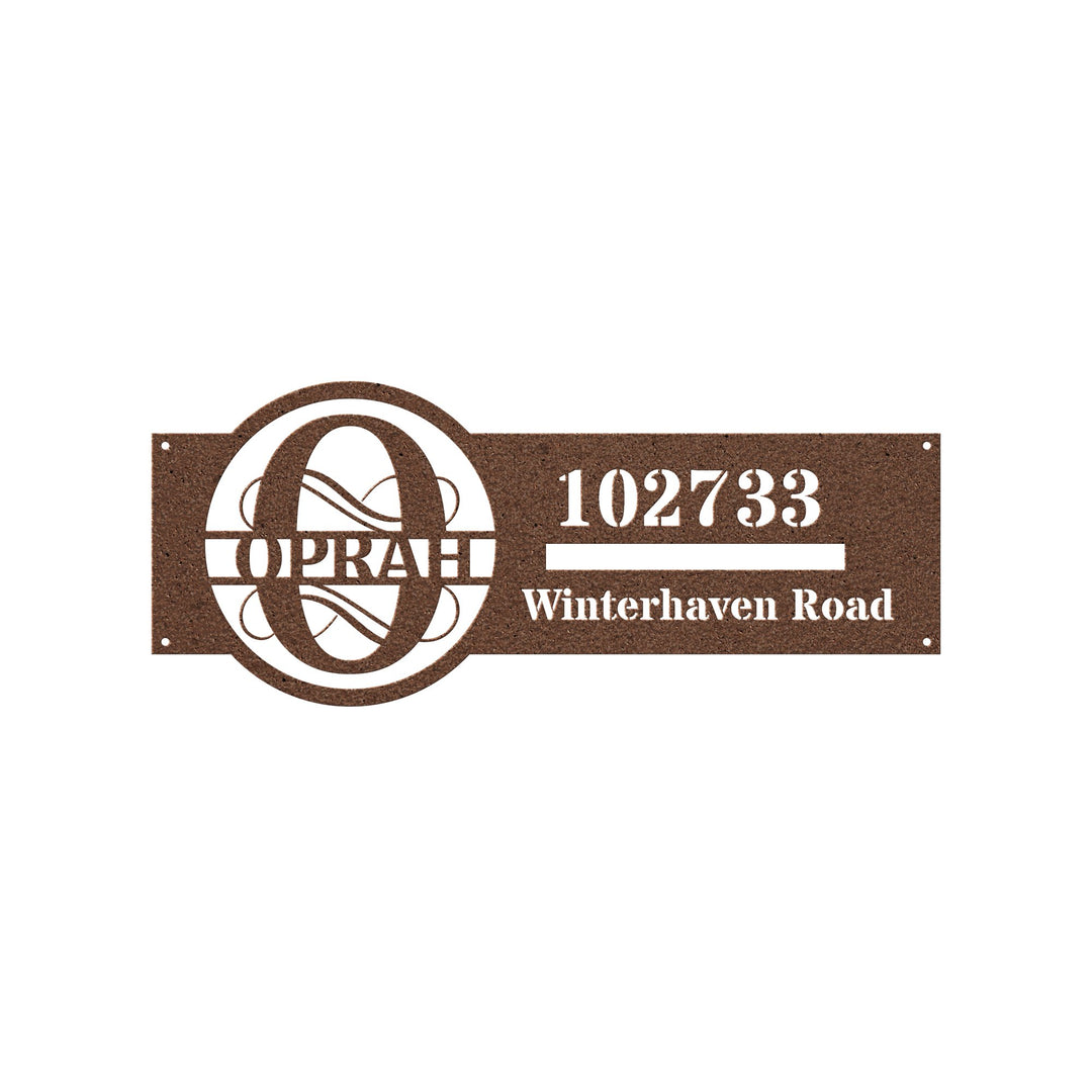 Die - Cut Metal Signs personalized O address - Tailored Wall ExpressionsWall Artapod - 3775884