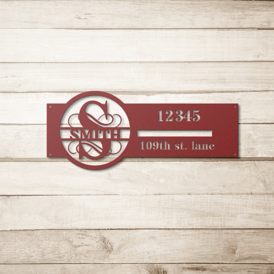 Die - Cut Metal Signs personalized S address - Tailored Wall Expressionsapod - 3780816