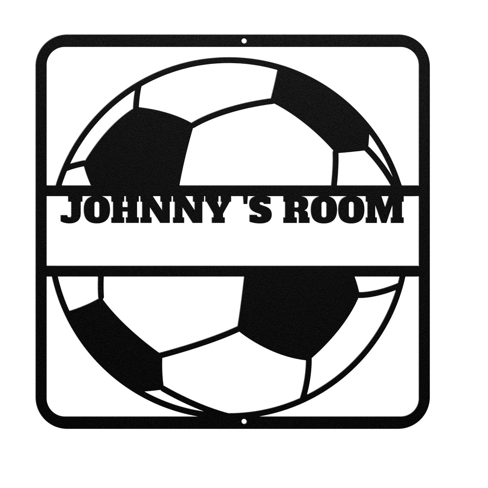 Die - Cut Metal Signs personalized soccer ball - Tailored Wall ExpressionsWall Artapod - 3354370