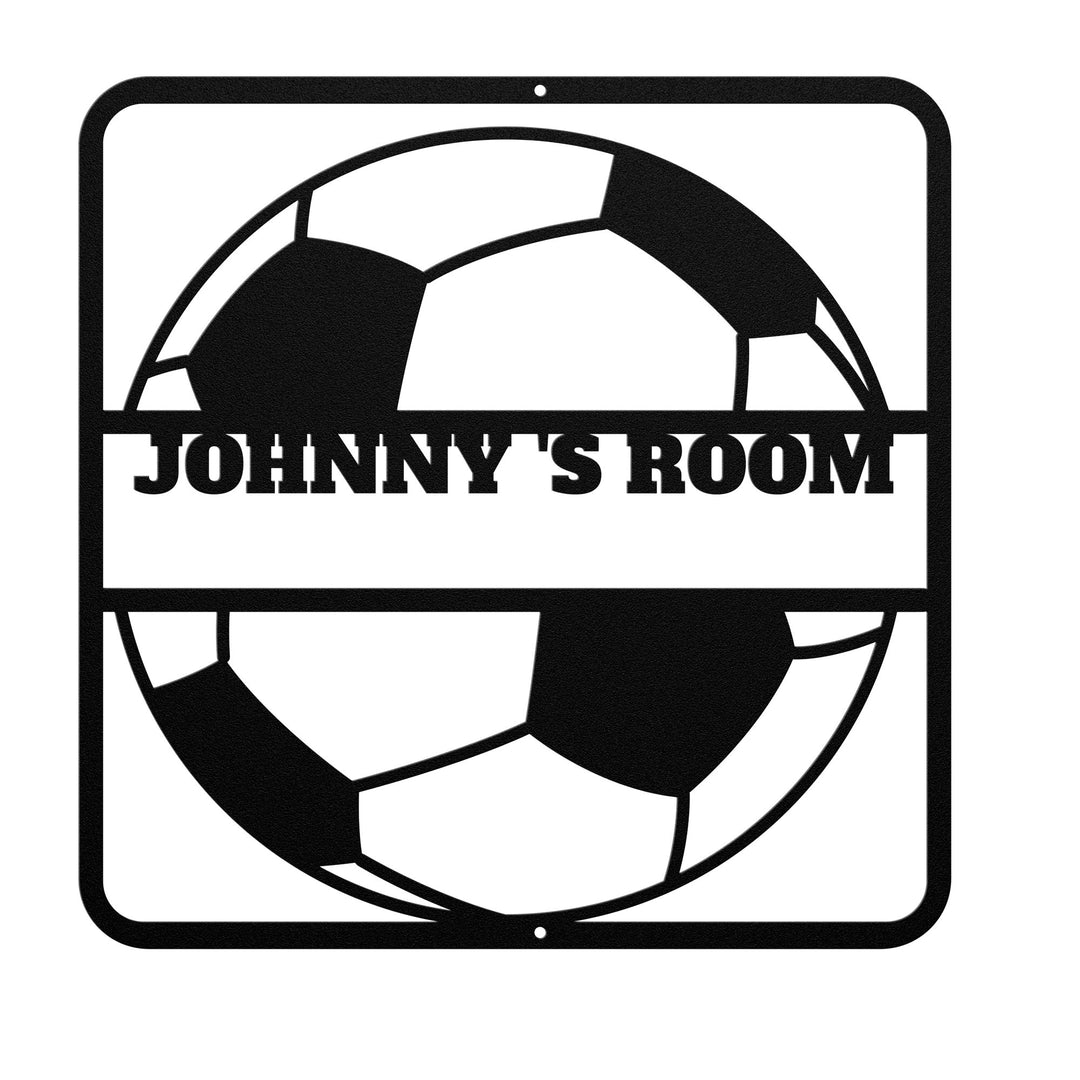 Die - Cut Metal Signs personalized soccer ball - Tailored Wall ExpressionsWall Artapod - 3354370