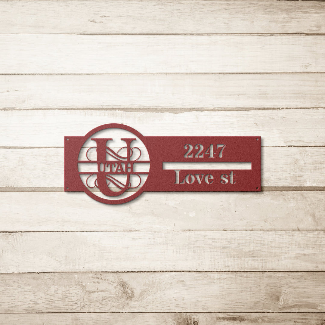 Die - Cut Metal Signs personalized U address - Tailored Wall ExpressionsWall Artapod - 3781008