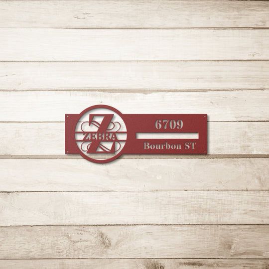 Die - Cut Metal Signs Personalized Z address - Tailored Wall ExpressionsWall Artapod - 3783667