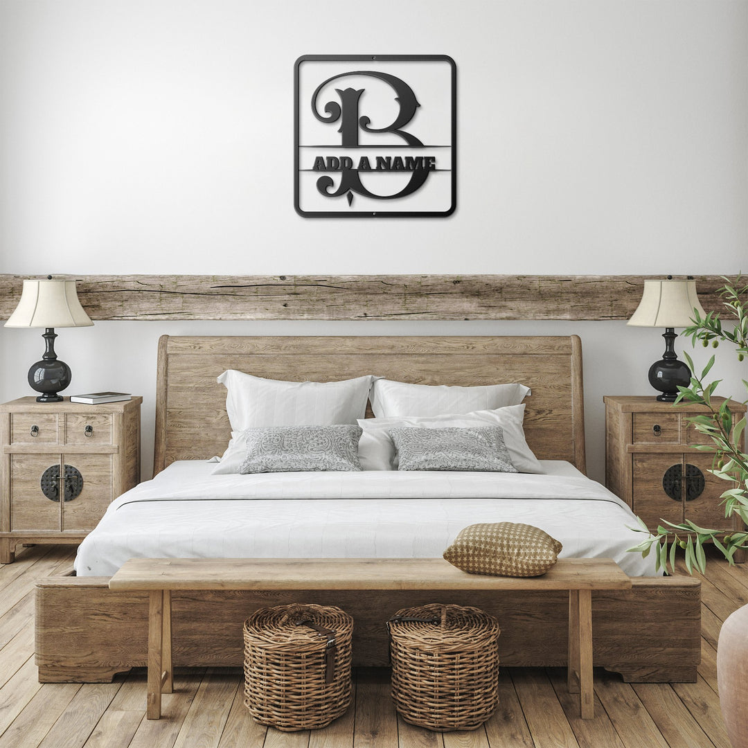 Die - Cut Metal Signs split monogram B - Tailored Wall ExpressionsWall Artapod - 3412975