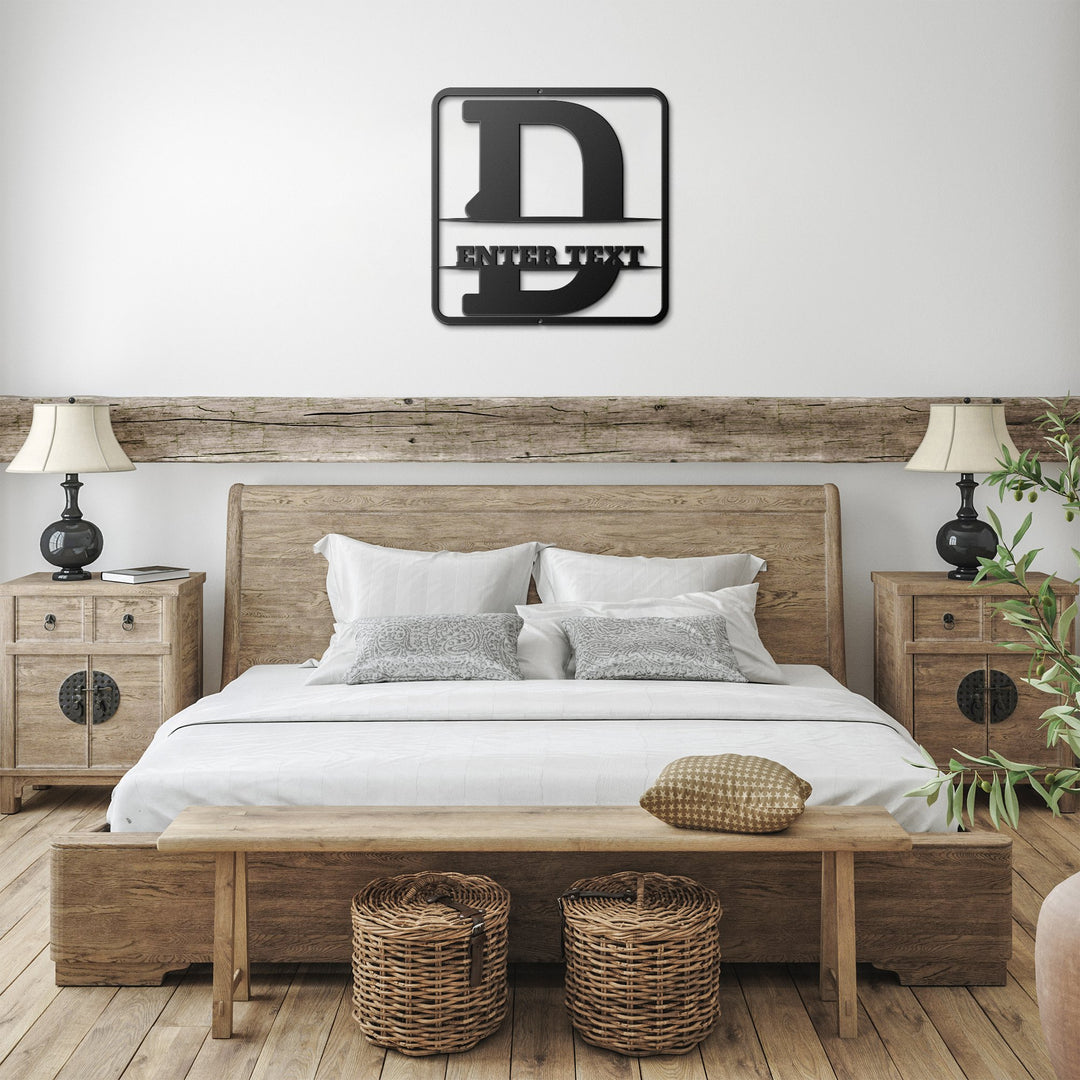 Die - Cut Metal Signs split monogram D - Tailored Wall ExpressionsWall Artapod - 3418155