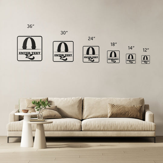 Die - Cut Metal Signs split monogram Q - Tailored Wall ExpressionsWall Artapod - 3423557