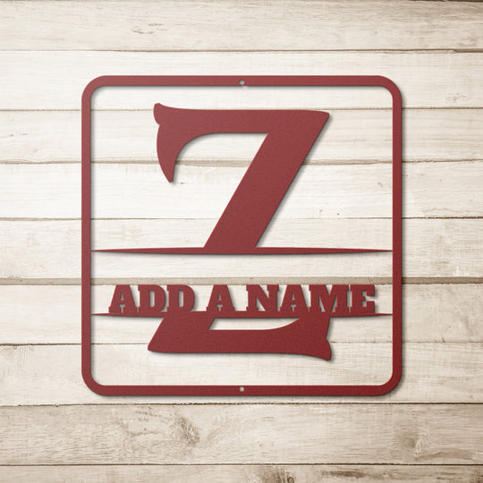 Die - Cut Metal Signs split monogram Z - Tailored Wall ExpressionsWall Artapod - 3429535