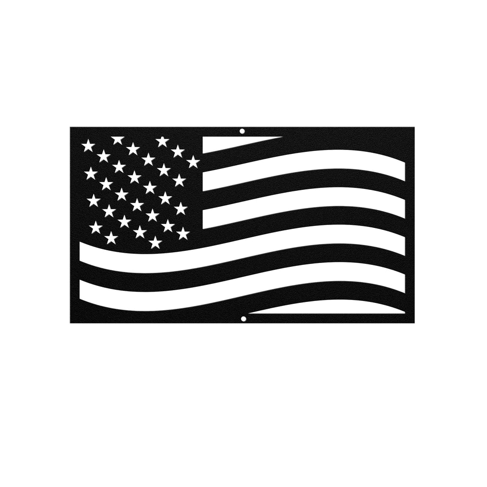 Die - Cut Metal Signs USA Waving Flag - Tailored Wall ExpressionsWall Artapod - 3334811