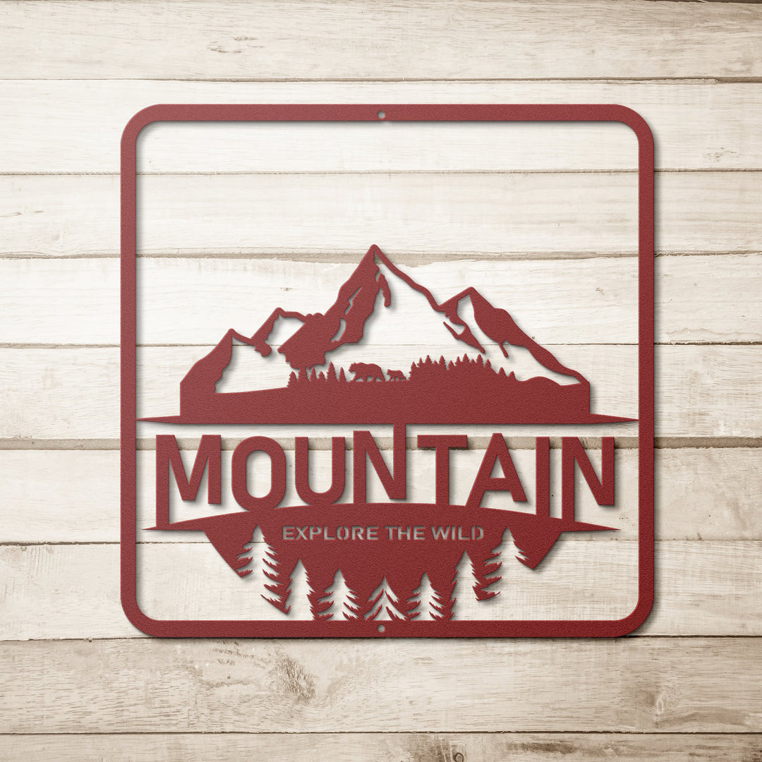 Die - Cut Metal Signs with a mountain image - Tailored Wall ExpressionsWall Artapod - 3351110