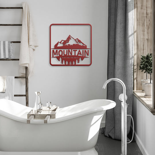 Die - Cut Metal Signs with a mountain image - Tailored Wall ExpressionsWall Artapod - 3351110