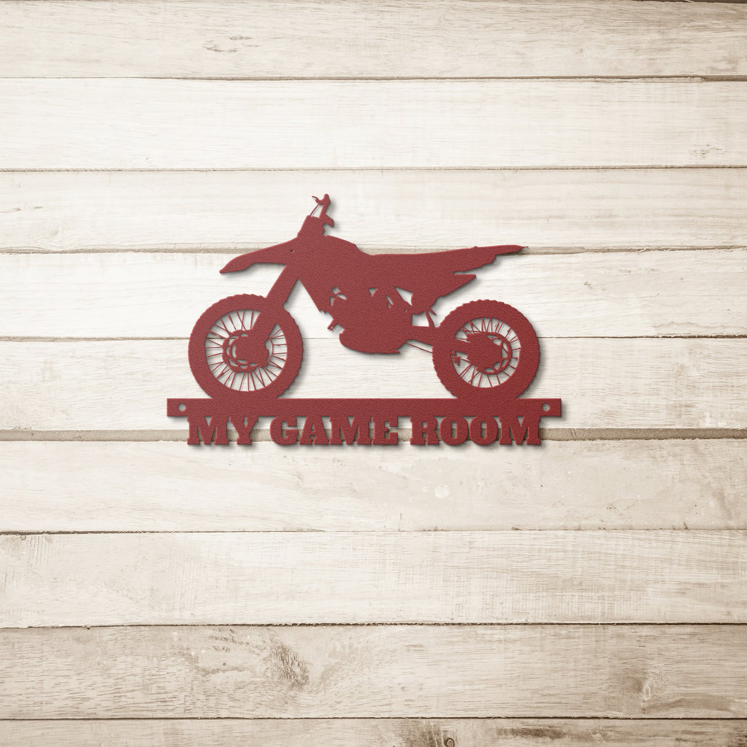 Die - Cut Metal Signs with custom text and motorbike image - Tailored Wall ExpressionsWall Artapod - 3353997