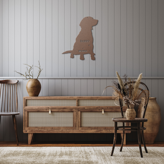 Personalized Beagle Metal Sign - Custom Outdoor Home Decor