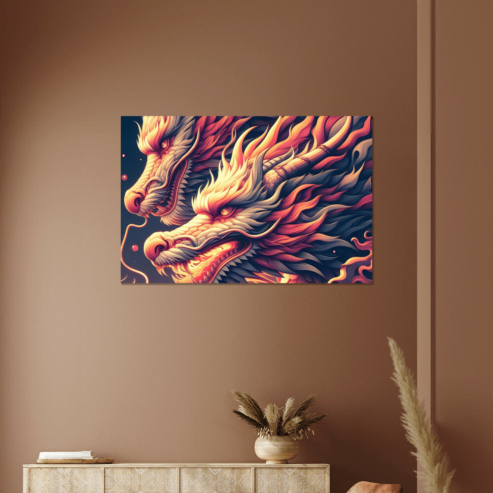 Chinese Dragon High Gloss Metal Art Print