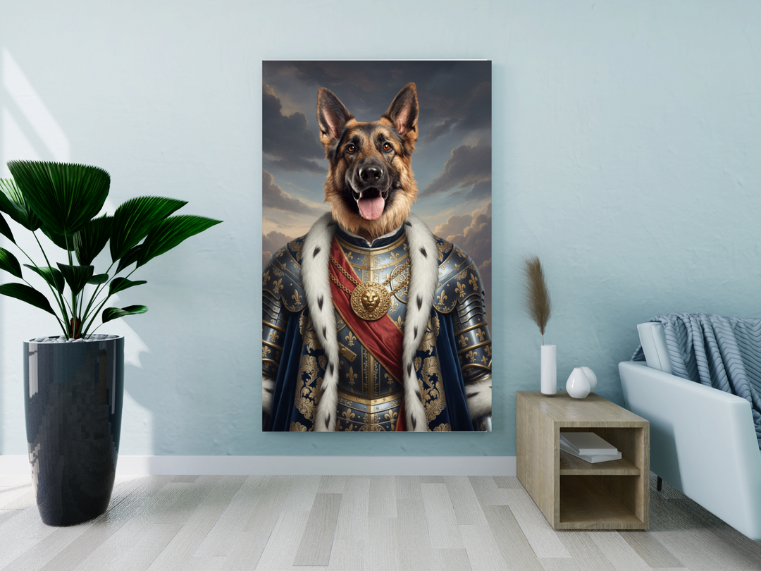 Regal Dog Canvas Art – Noble Pet Portrait