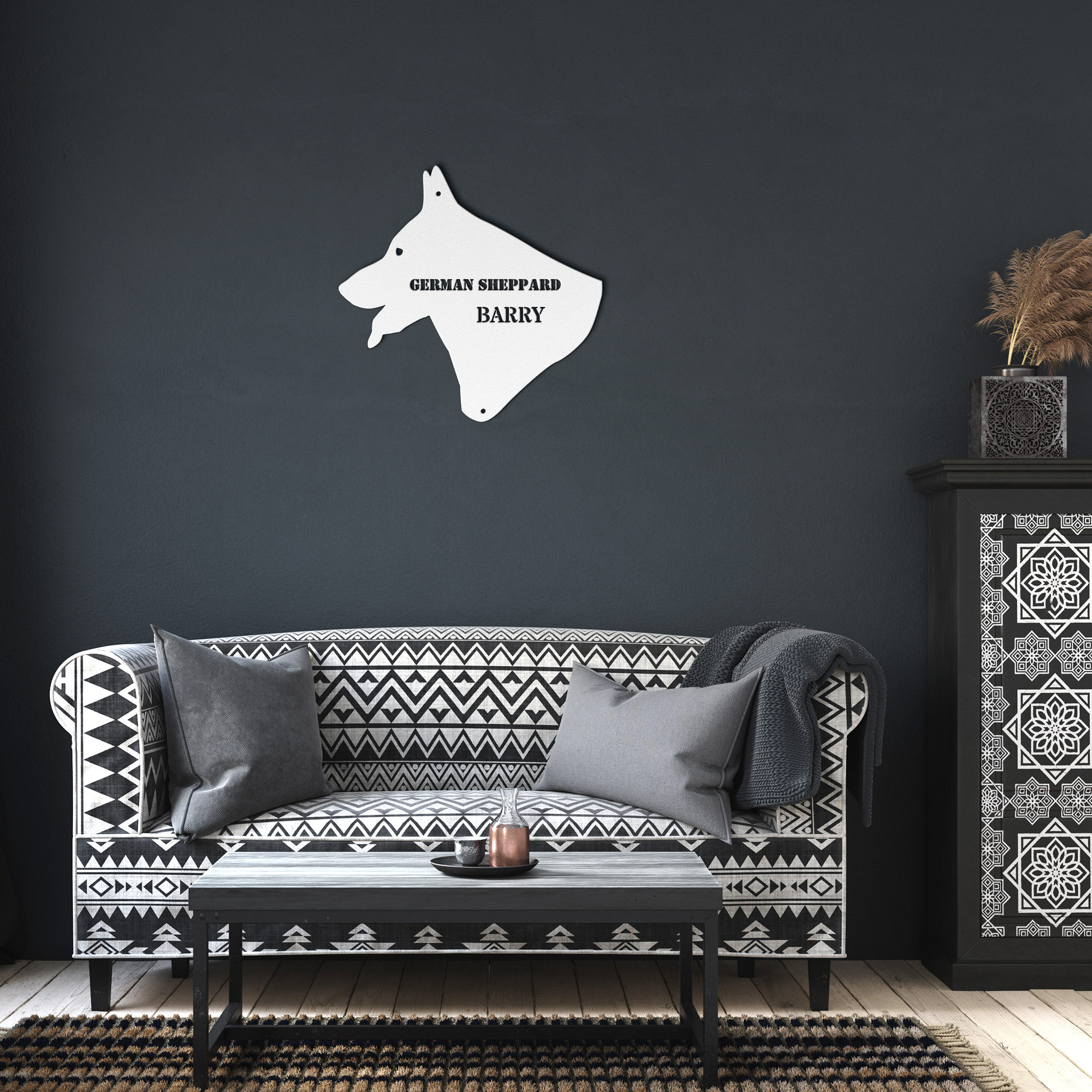 German Shepherd Metal Sign - Personalized Pet Wall Art - Tailored Wall Expressions