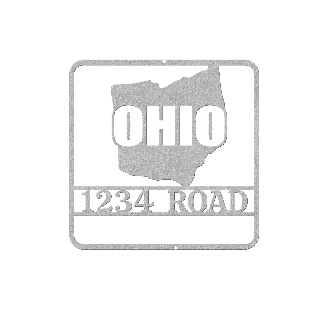 Custom Ohio Address Metal Wall Art for Home Decor
