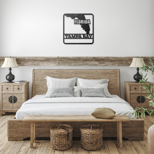 Custom Florida Metal Wall Art - Florida map