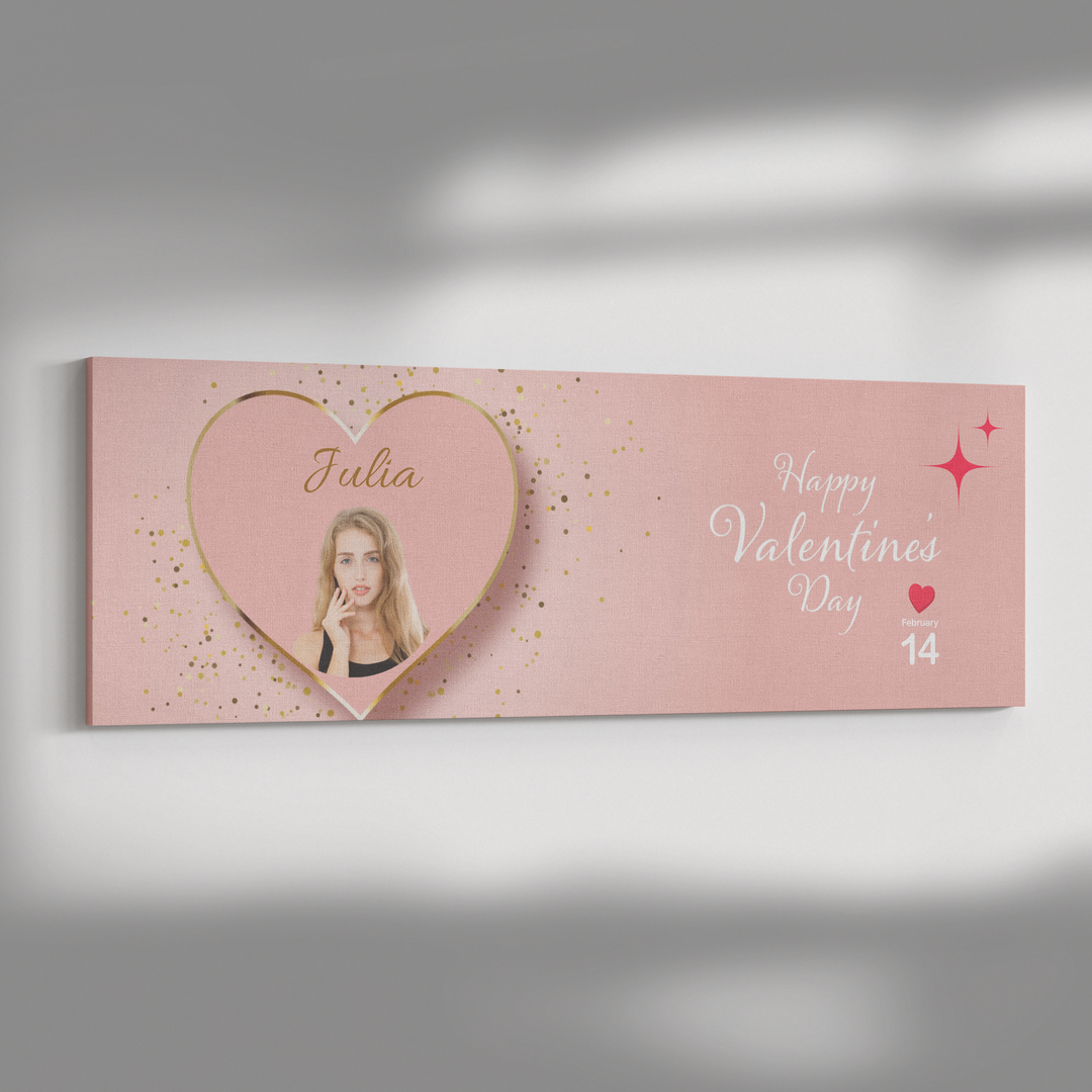 Personalized valentine, with photo and text