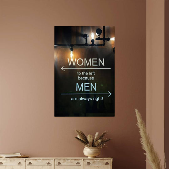 Bathroom Humor Metal Art - Funny Restroom Decor