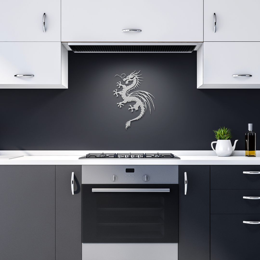 Elegant Metal Dragon Wall Art Decor