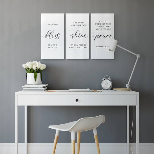 Inspirational 3 Piece Canvas Art Set – Faith and Positivity