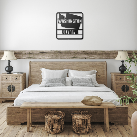 Washington State Metal Wall Art - Rustic Home Decor
