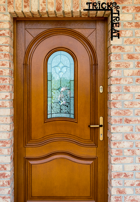 Trick or Treat Halloween Metal Sign for Front Door