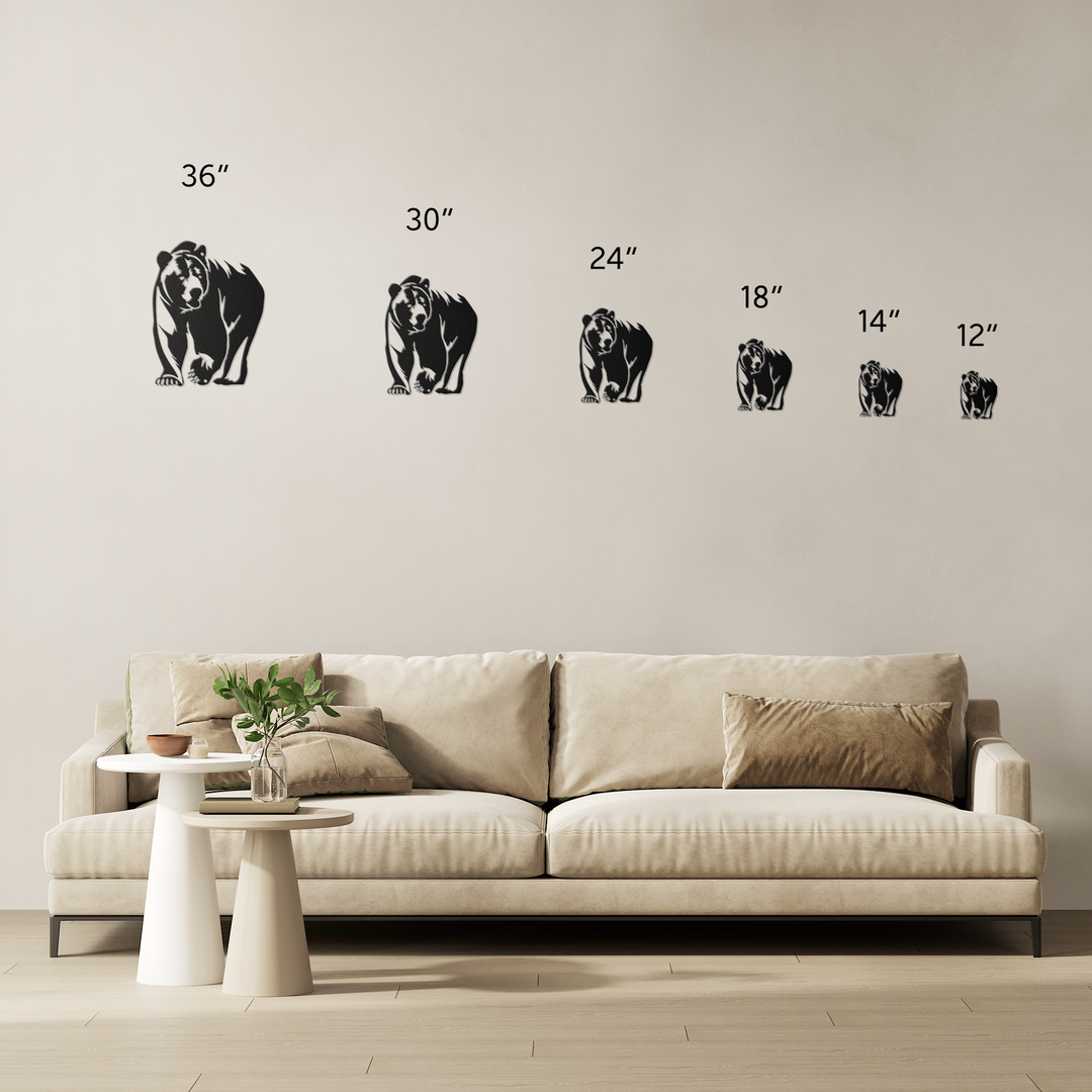 Metal wall decor featuring a bear image Wall Art AnywherePOD