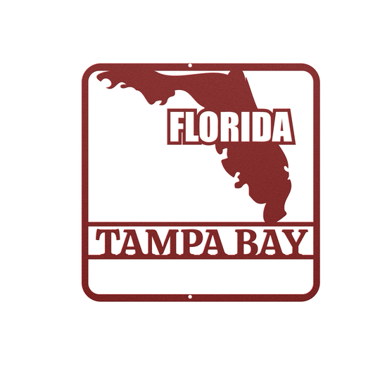 Custom Florida Metal Wall Art - Florida map